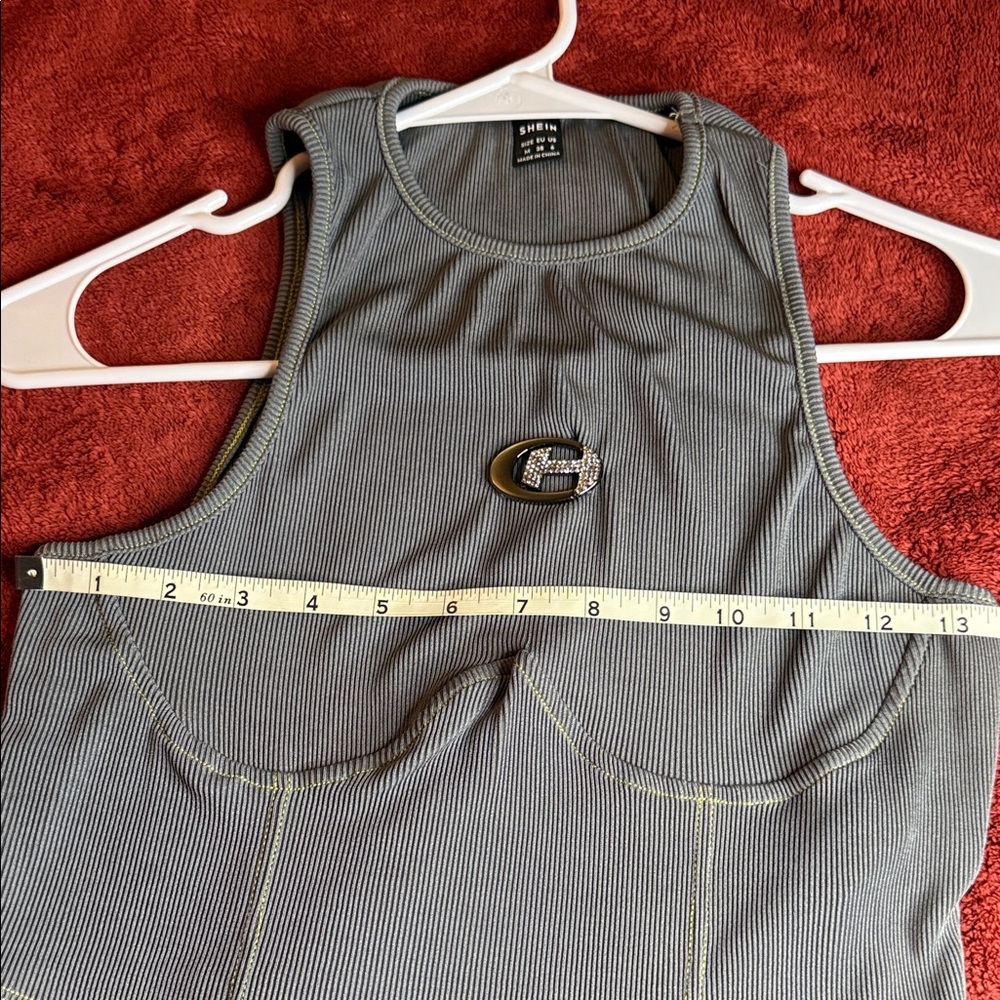 SHEIN Gray Ribbed Top - Picture 4 of 5